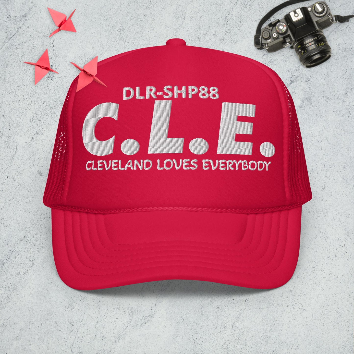 "CLEVELAND LOVES EVERYBODY" Foam trucker hat