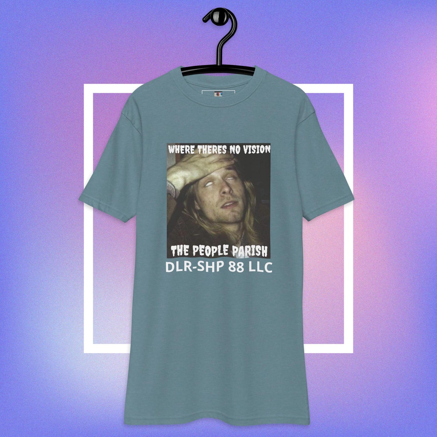 "WHERE THERES NO VISION THE PEOPLE PARISH" Men’s premium heavyweight tee