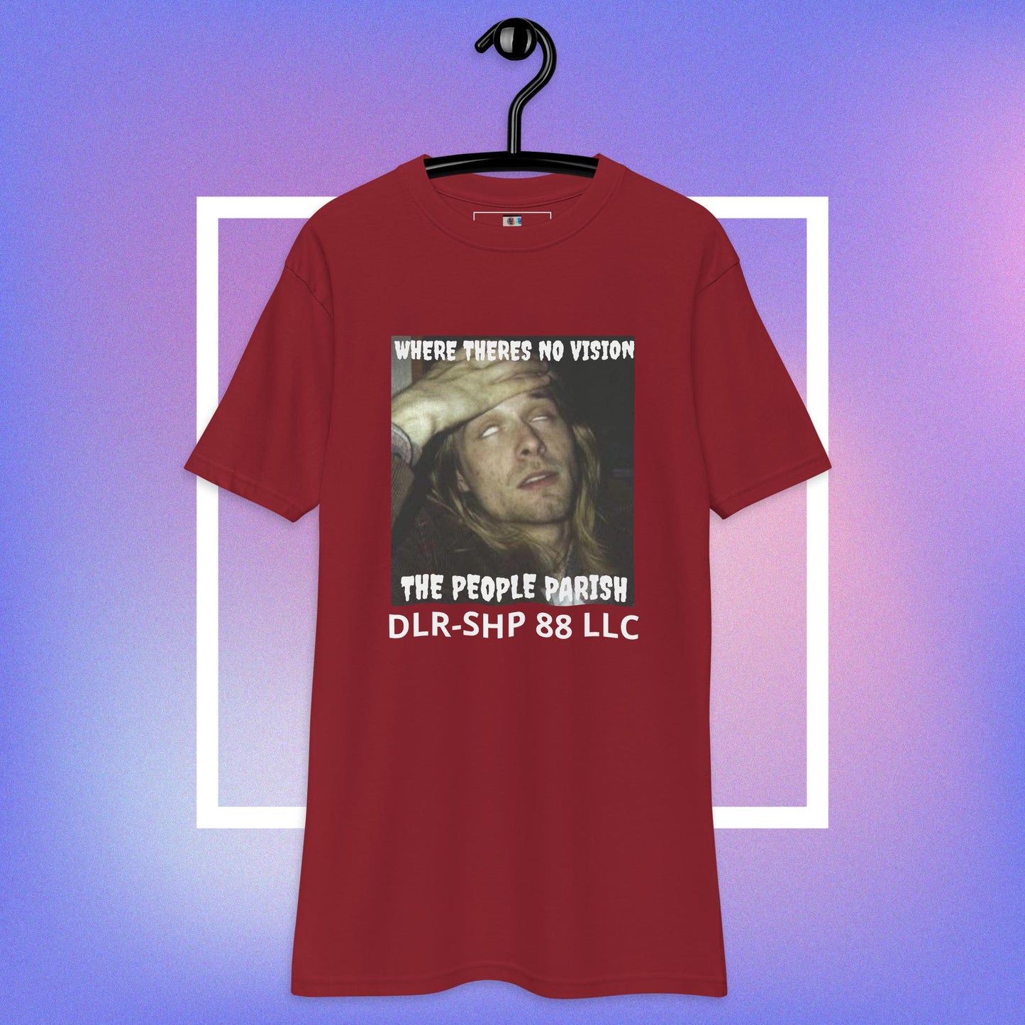 "WHERE THERES NO VISION THE PEOPLE PARISH" Men’s premium heavyweight tee