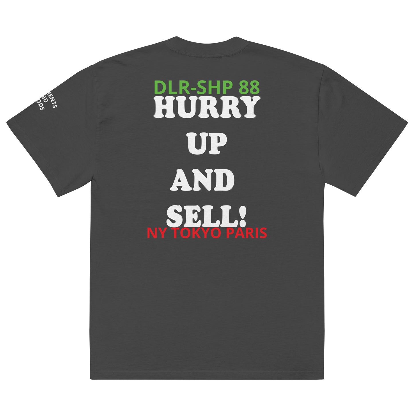 "SELLERS" Oversized faded t-shirt
