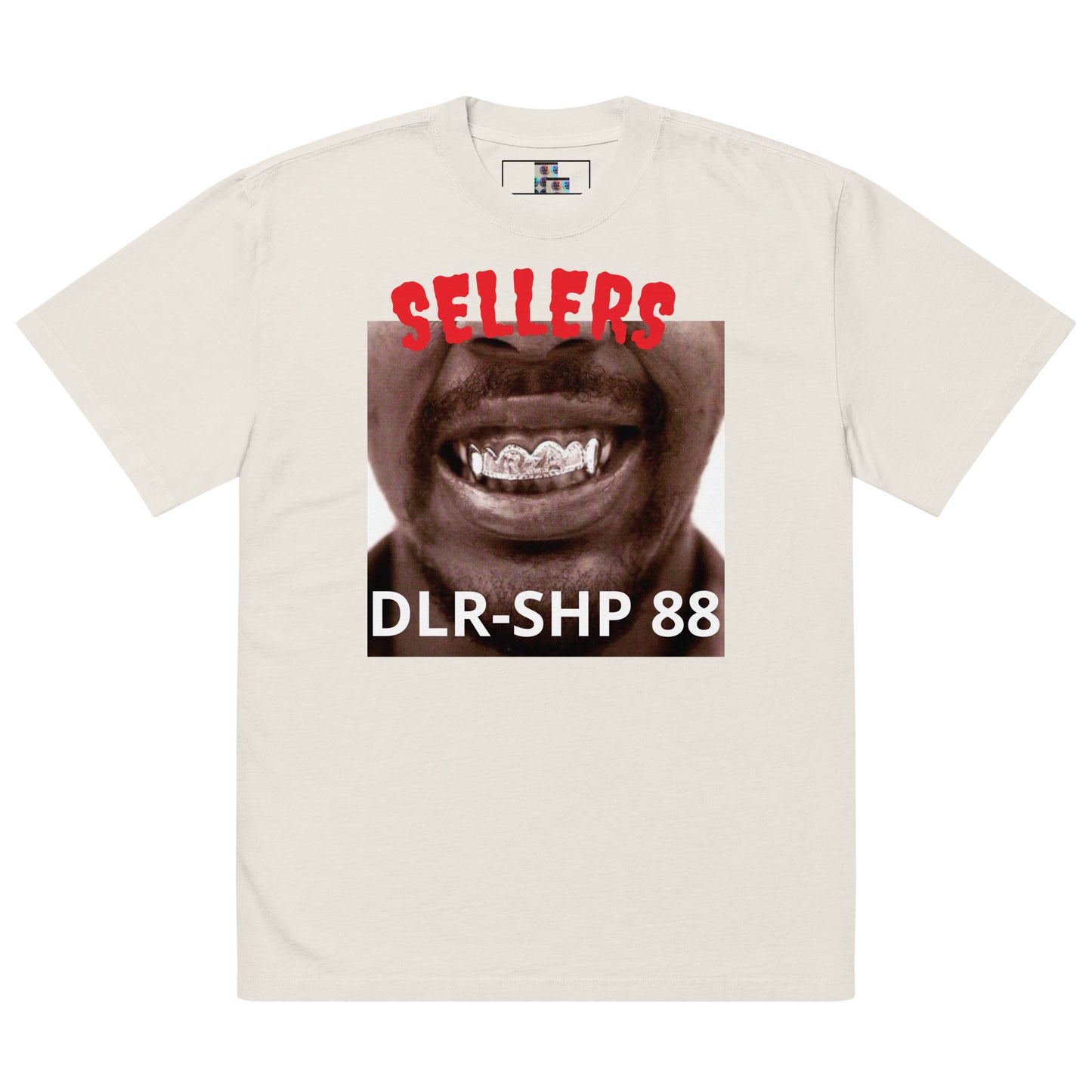 "SELLERS" Oversized faded t-shirt