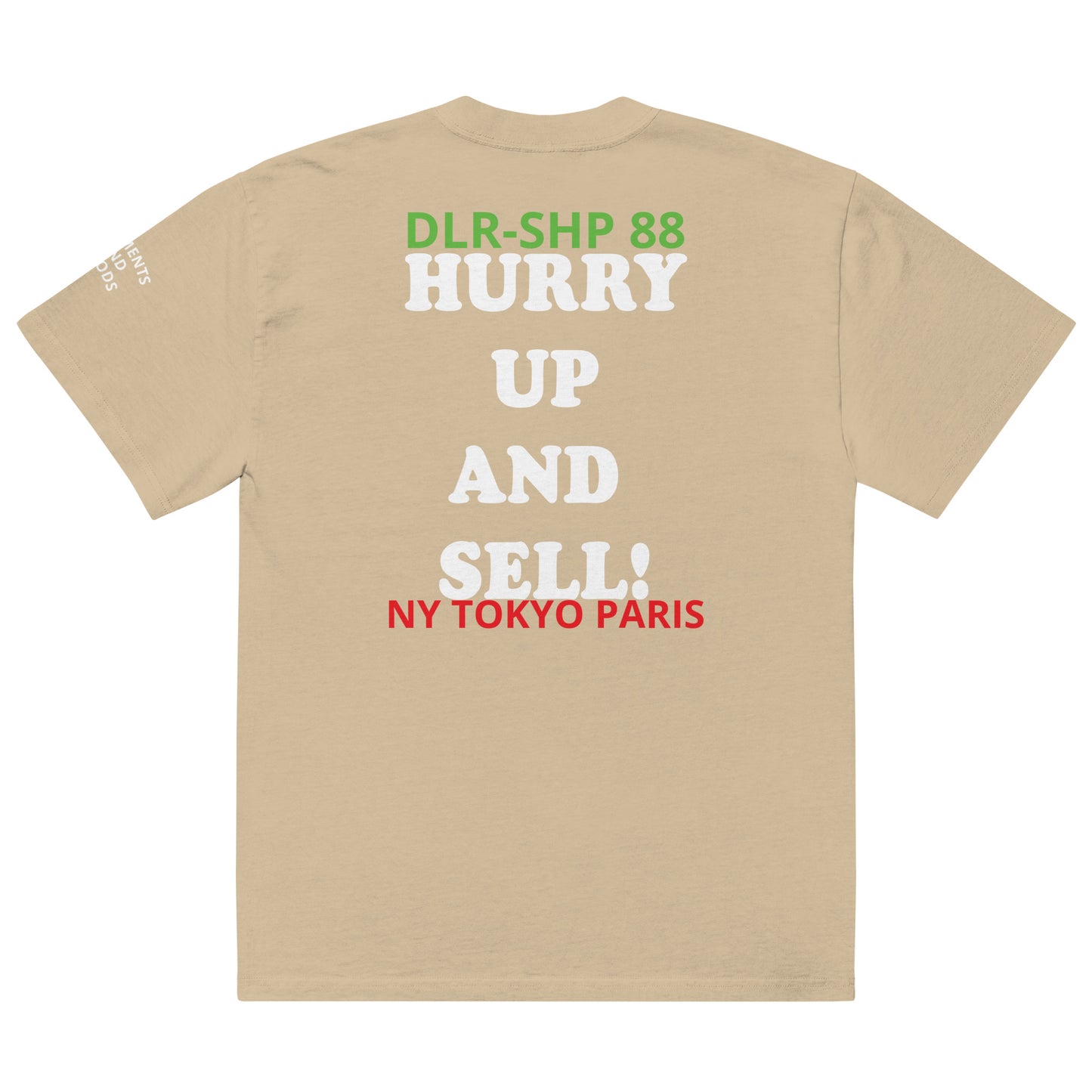 "SELLERS" Oversized faded t-shirt