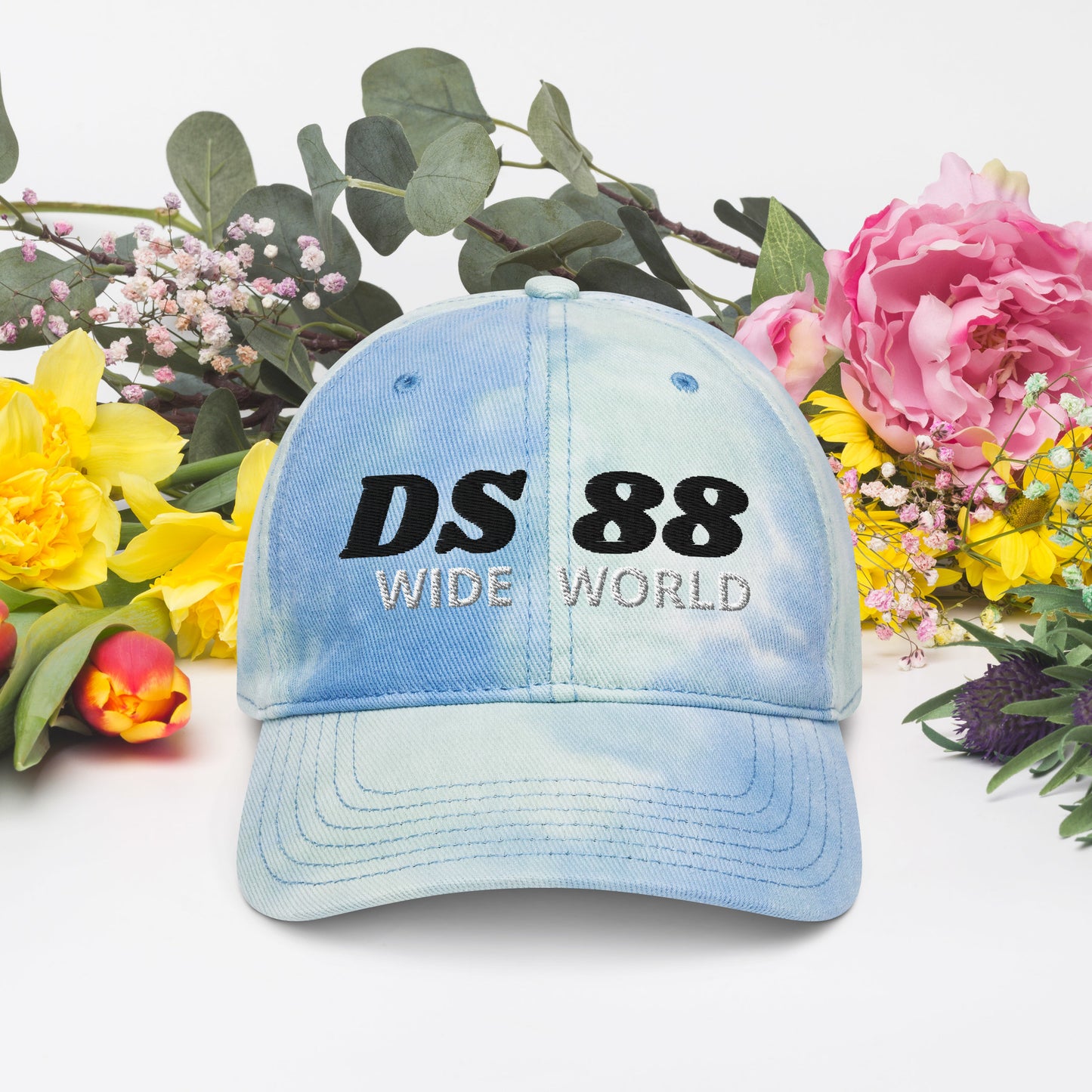 "DS88 WIDEWORLD" Tie dye hat