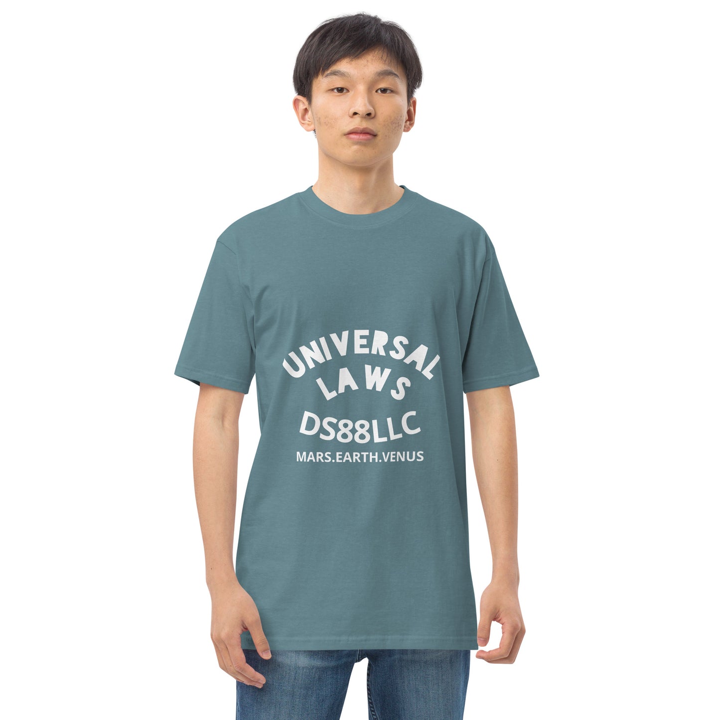 "UNIVERSAL LAWS" Men’s premium heavyweight tee