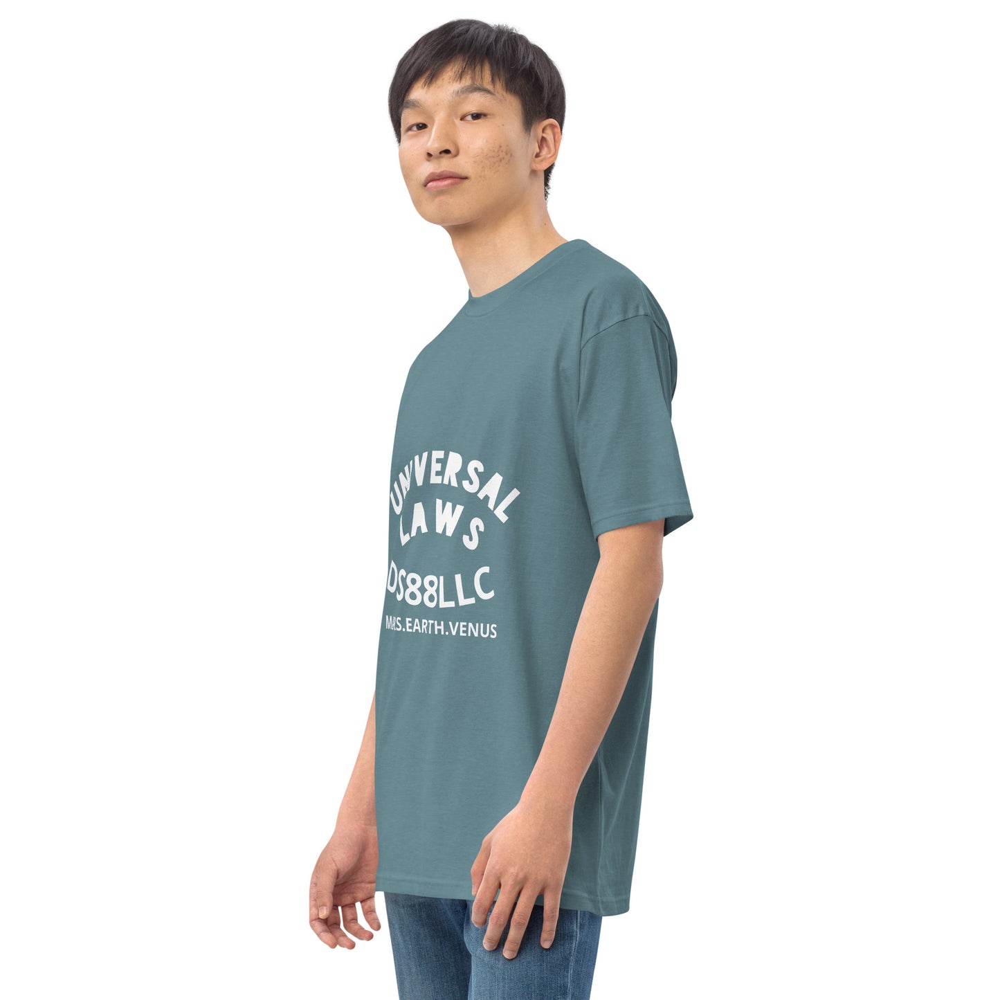 "UNIVERSAL LAWS" Men’s premium heavyweight tee