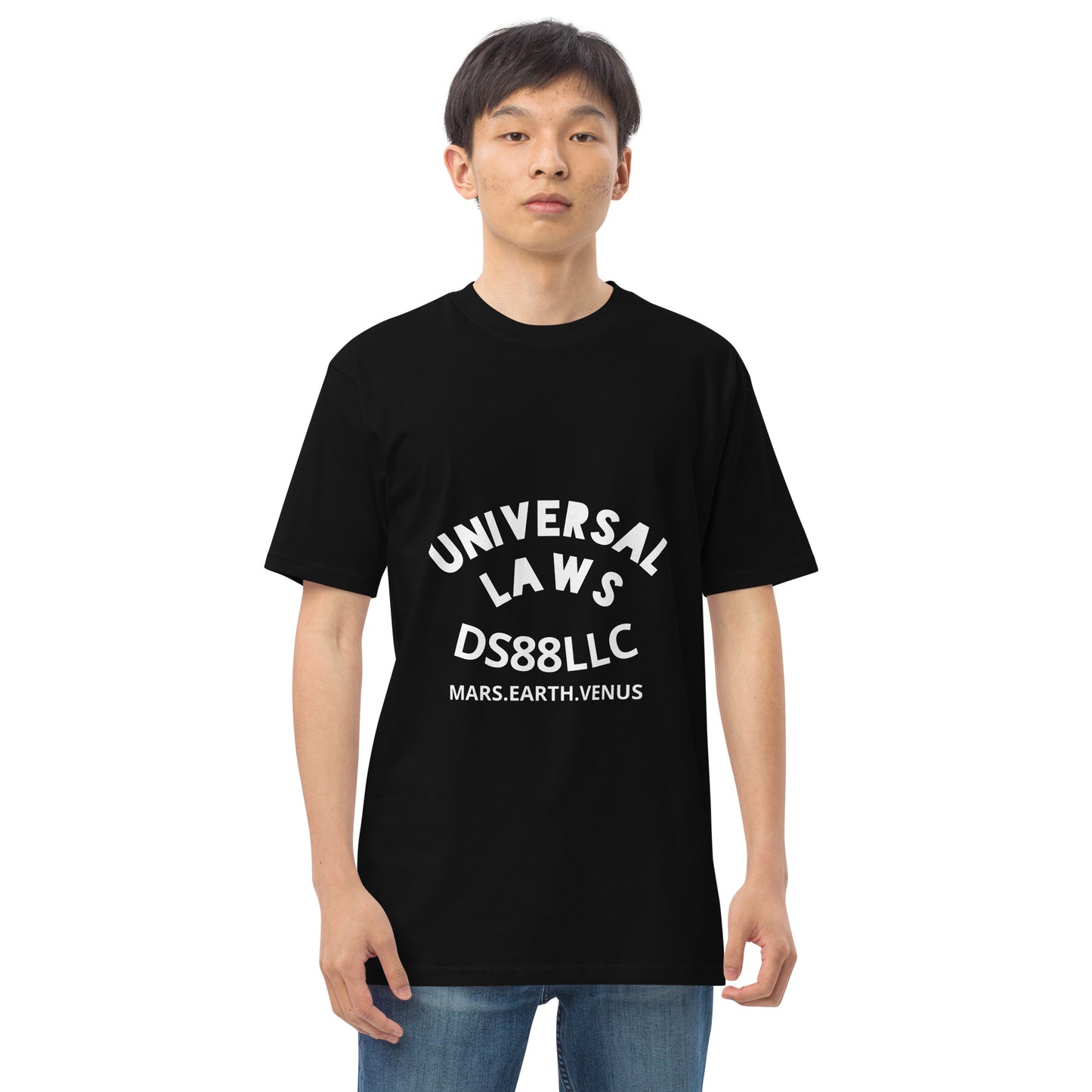 "UNIVERSAL LAWS" Men’s premium heavyweight tee