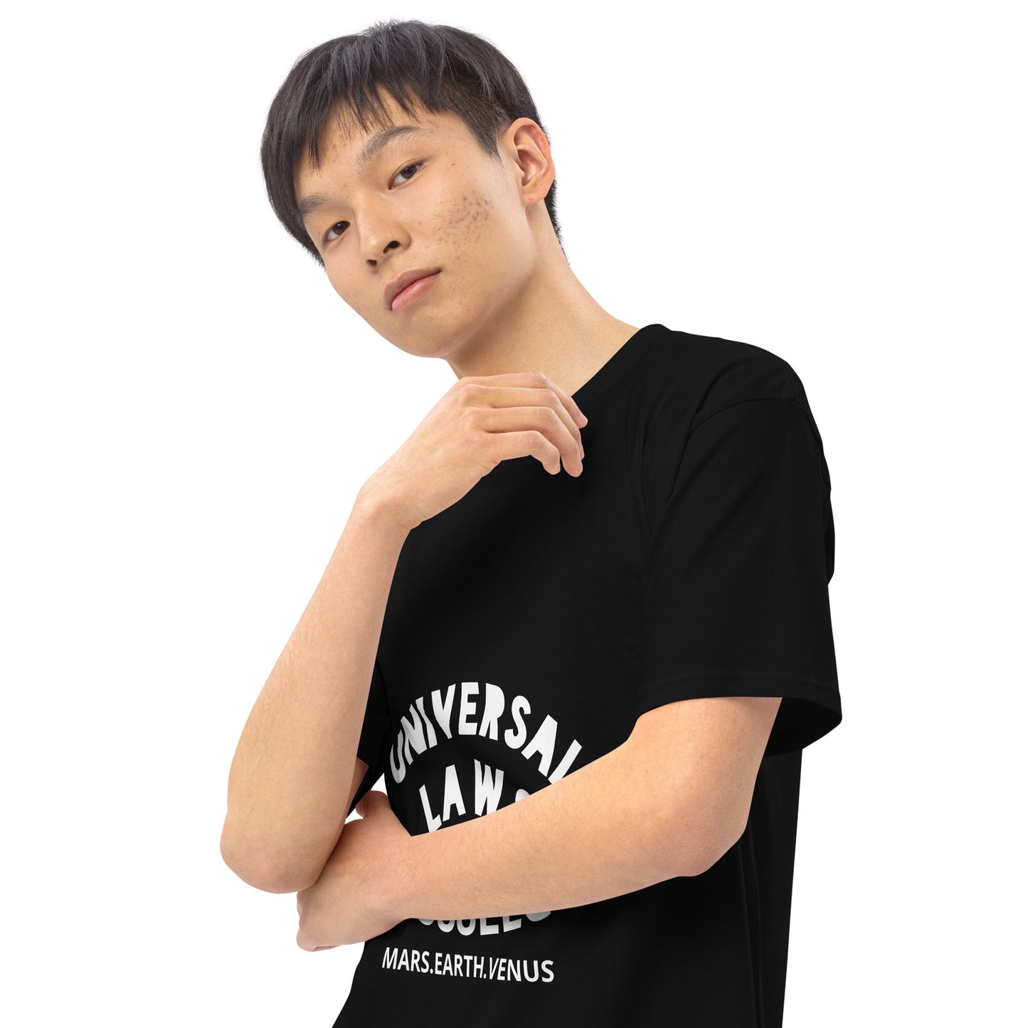 "UNIVERSAL LAWS" Men’s premium heavyweight tee