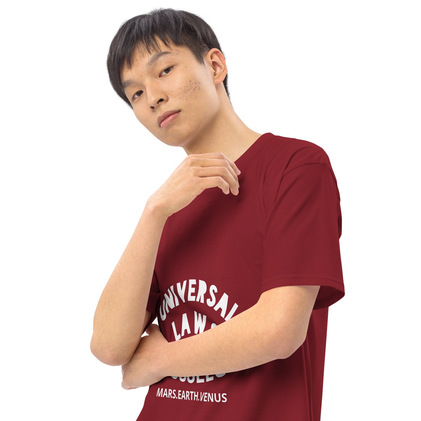 "UNIVERSAL LAWS" Men’s premium heavyweight tee