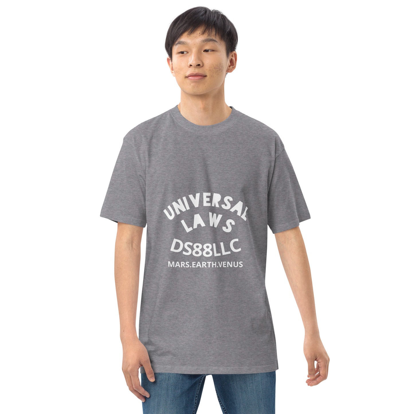 "UNIVERSAL LAWS" Men’s premium heavyweight tee