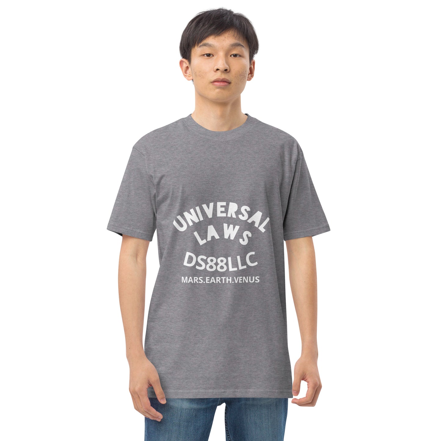 "UNIVERSAL LAWS" Men’s premium heavyweight tee