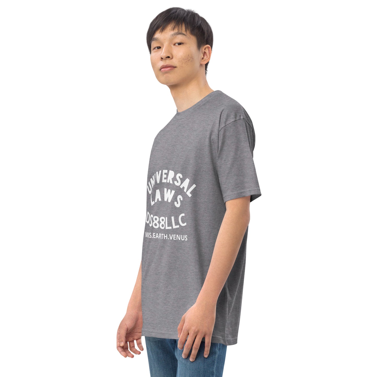 "UNIVERSAL LAWS" Men’s premium heavyweight tee