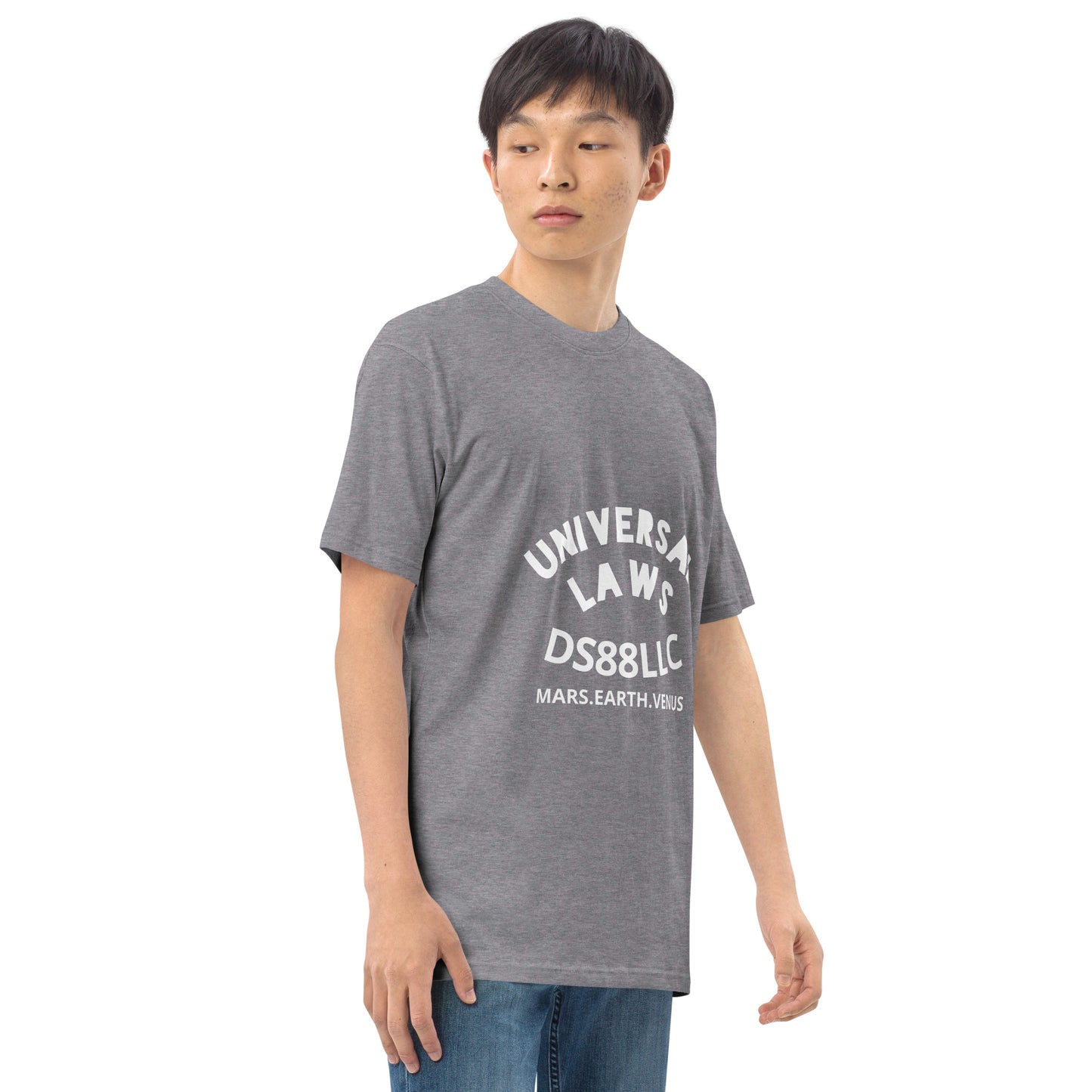"UNIVERSAL LAWS" Men’s premium heavyweight tee