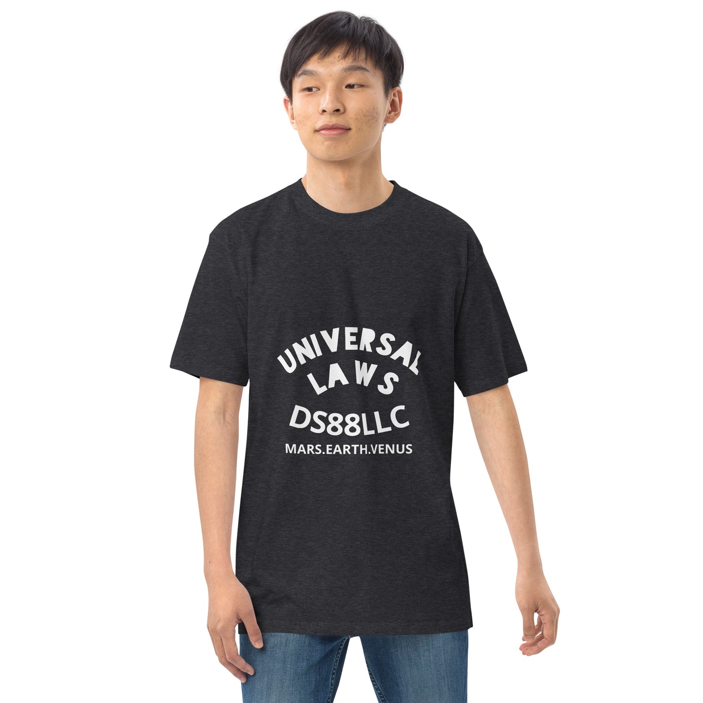 "UNIVERSAL LAWS" Men’s premium heavyweight tee