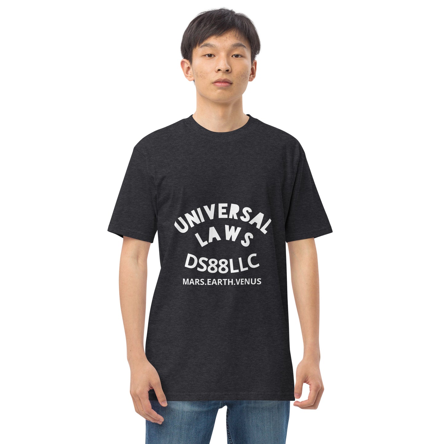 "UNIVERSAL LAWS" Men’s premium heavyweight tee