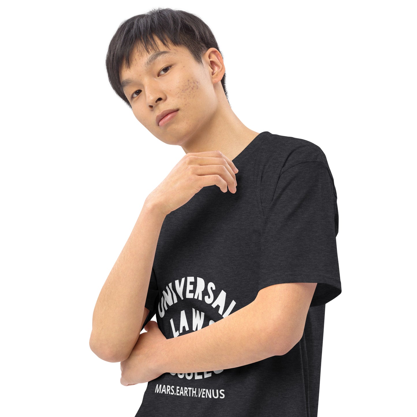 "UNIVERSAL LAWS" Men’s premium heavyweight tee