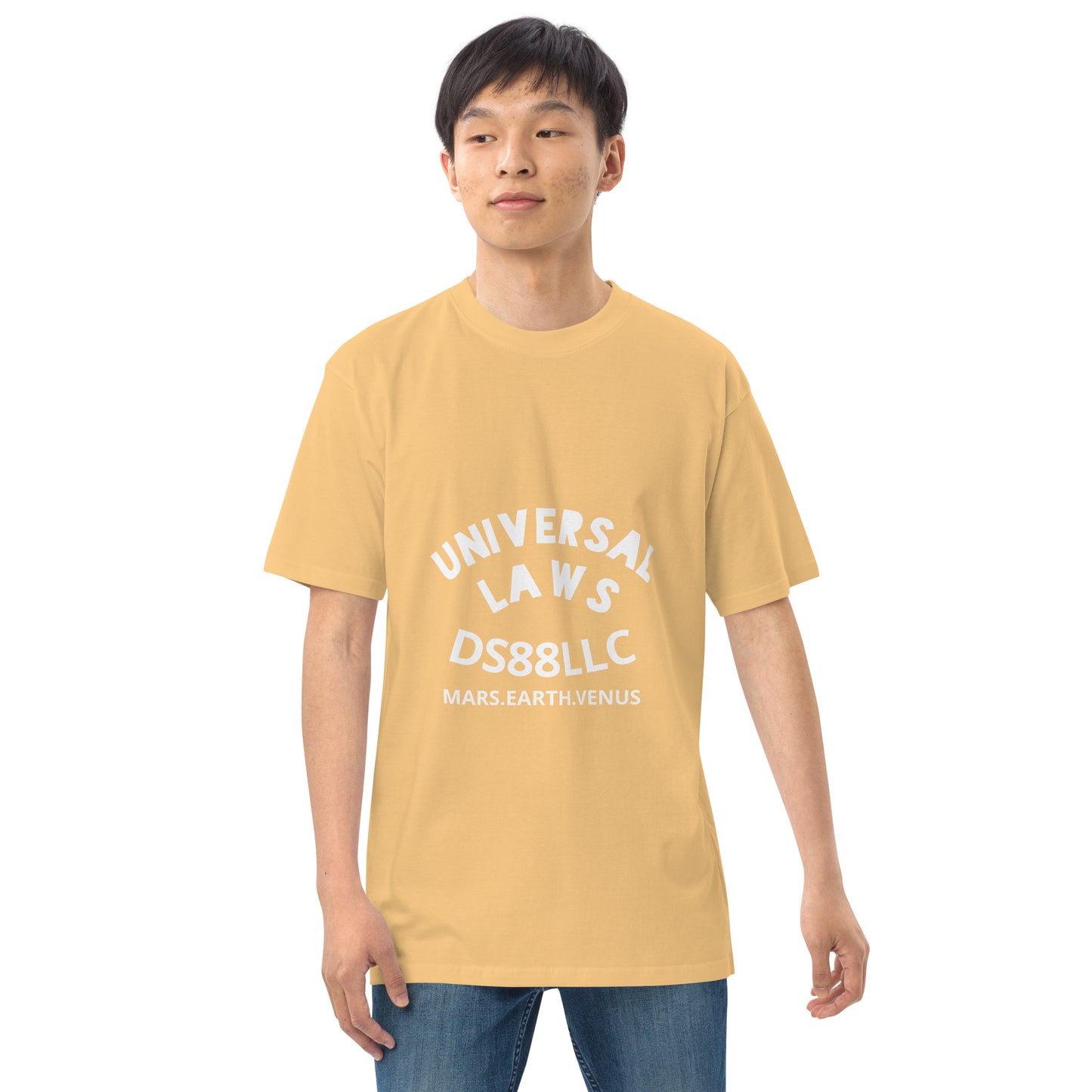 "UNIVERSAL LAWS" Men’s premium heavyweight tee